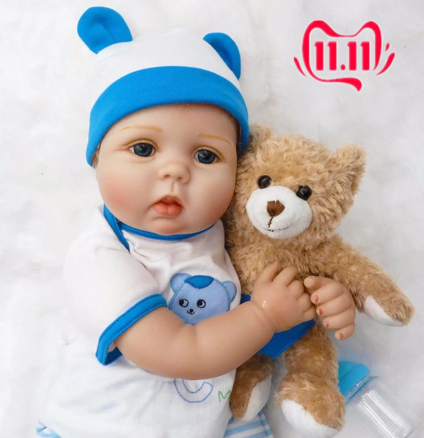 2 шт. 22 ''Близнецы ручной работы Reborn Baby Dolls мальчик+ девочка Силиконовые Reborn игрушки для новорожденных детей Bebe Reborn