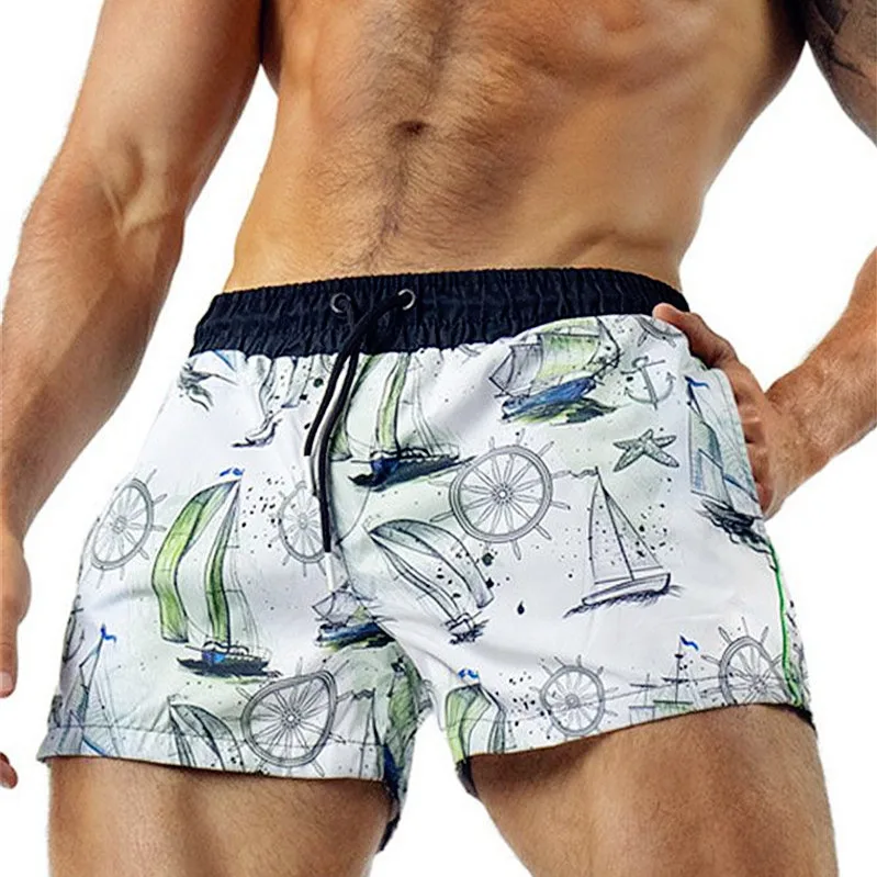 Шорты мужские спортивные быстросохнущие легкие пляжные с эластичным поясом без