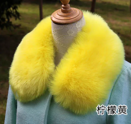 Суперпушистый роскошный воротник из искусственного меха для женщин мужчин и