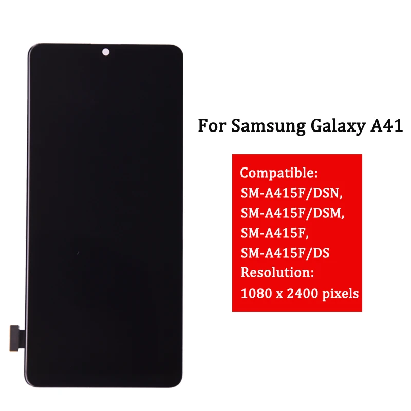 Tanie Oryginalny Wyświetlacz LCD Do Samsung Galaxy A41 A415 Ekran Dotykowy Digitizer Zgromadzenie Wymiana Część Dla SM-A415F SM-A415F/DS LCD