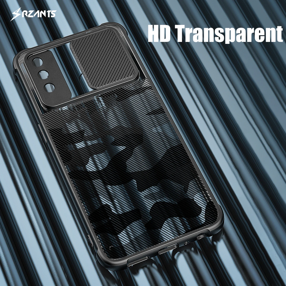 

Rzants For Xiaomi Redmi 9T Case Hard [Camouflage Lens] Lens Protect Slim Crystal Clear Cover