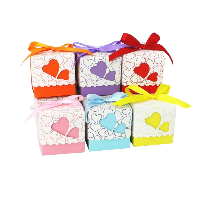 50 шт. лазерная резка коробка для конфет торта шоколада Подарочная печенья с