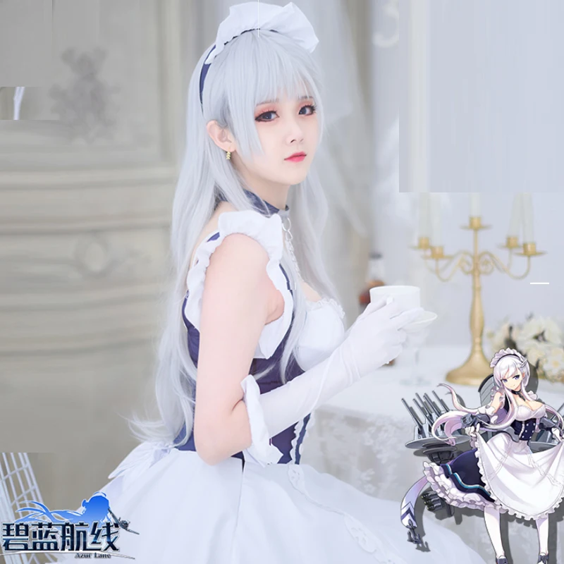 ROLECO Game Azur Lane Косплей HMS Белфаст косплей костюм сексуальный Белое Женское платье