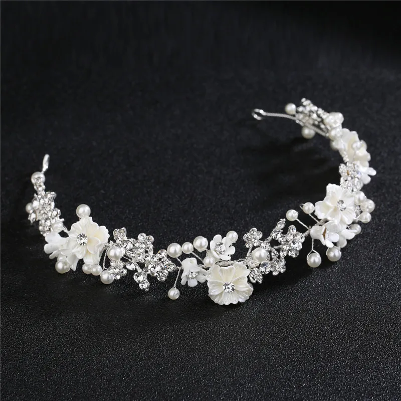 Женский ободок с жемчужинами CC Свадебный аксессуар для волос ручной работы