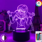 СВЕТОДИОДНЫЙ 3D ночник в виде данганронпа Токо фукава, ночник с USB для спальни, декоративный подарок для детей, акриловая настольная лампа в виде данганронпа Токо фукава