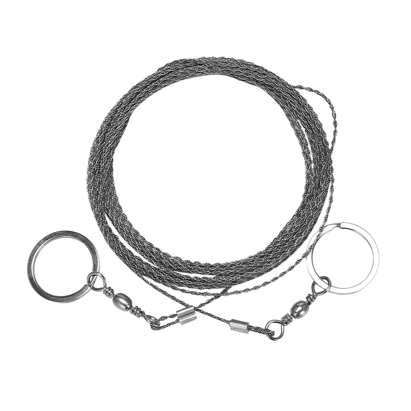 

Outdoor Hand-Drawn Rope Saw 304 Stainless Steel Wire Saw Camping Life-Saving Woodworking Super Fine Hand Saw Wire 5M