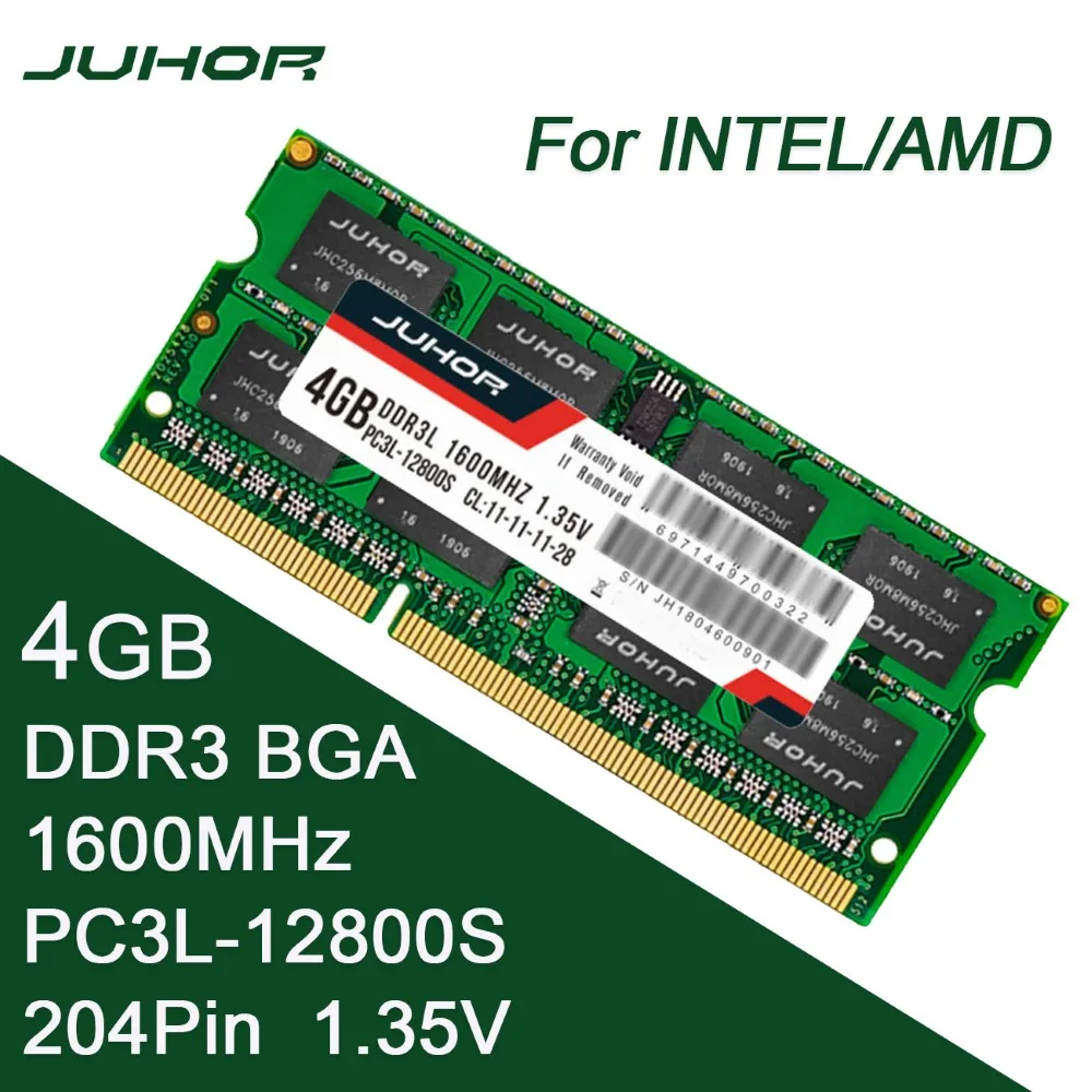 

Память JUHOR 4G DDR3 1600 МГц 204Pin 1,35 в компьютерная ОЗУ высокоскоростной чтения/записи Бесшумная память для ноутбука AMD/INTEL