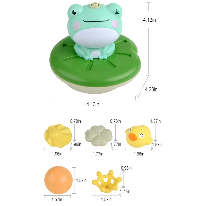 

Toddler Bath Toy Fun Frog Mini Fountain Toy for Kids 1,2,3,4,5,6