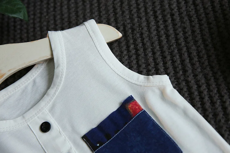 Комплект одежды для мальчиков летний модный комплект детской хлопковый жилет