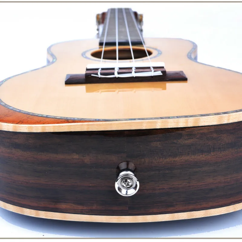 Укулеле 24 дюйма твердая ель палисандр Мини электрическая концертная