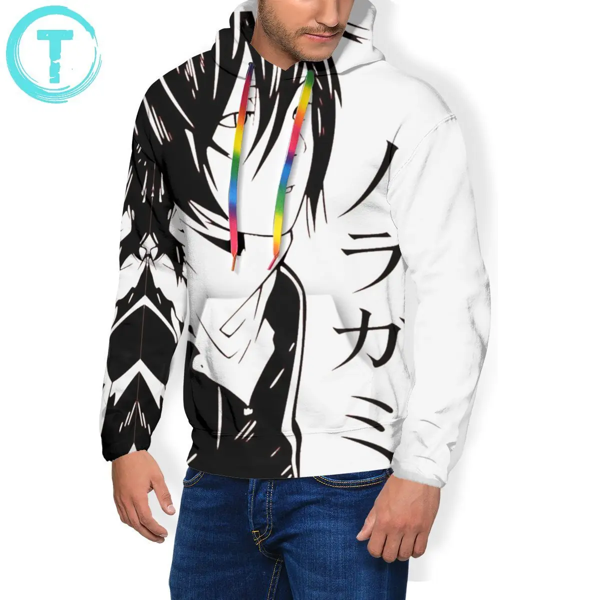 

Yato Hoodie Yato Noragami Hoodies XXX Polyester Pullover Hoodie Loose Long Length Fashion Men Winter Hoodies