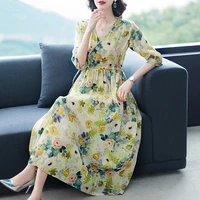2021 vintage floral cotton linen beach midi sundress summer korea 3xl plus size print elegant women dress bodycon party vestidos