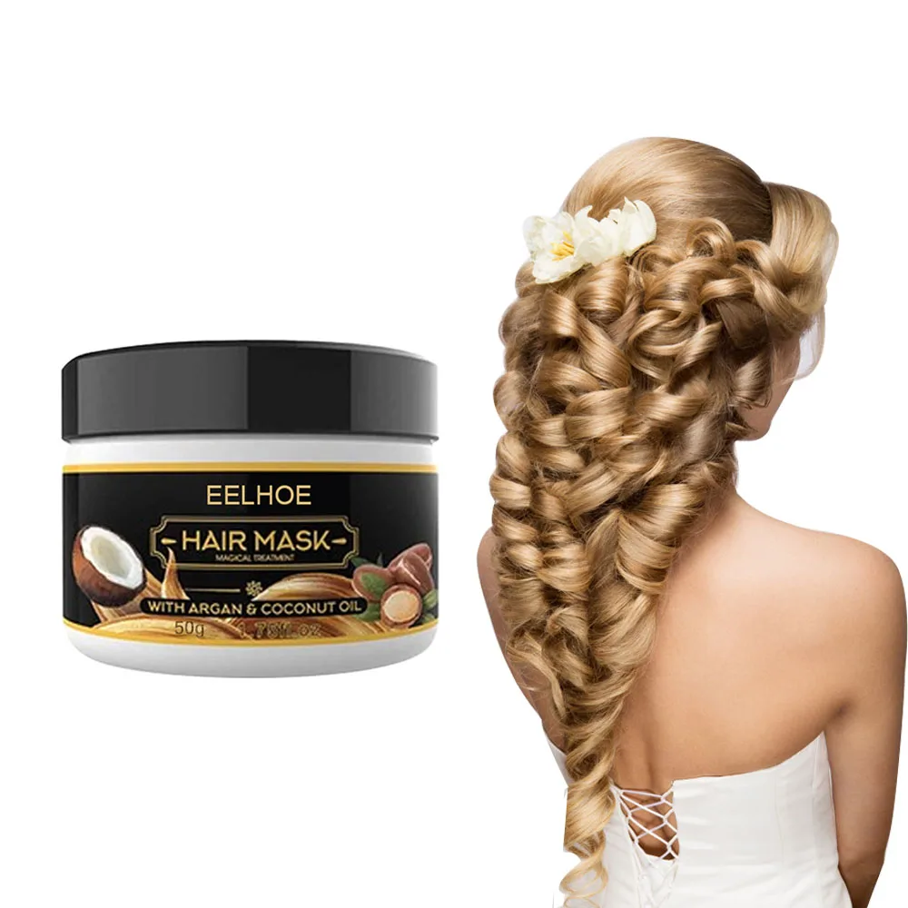 EELHOE маска для лечения кокосового масла вьющиеся волосы Lofting крем эффективно