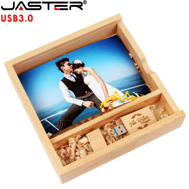 JASTER USB 3 0 деревянный фотоальбом + коробка usb флеш накопитель Флешка 64 ГБ 16 4