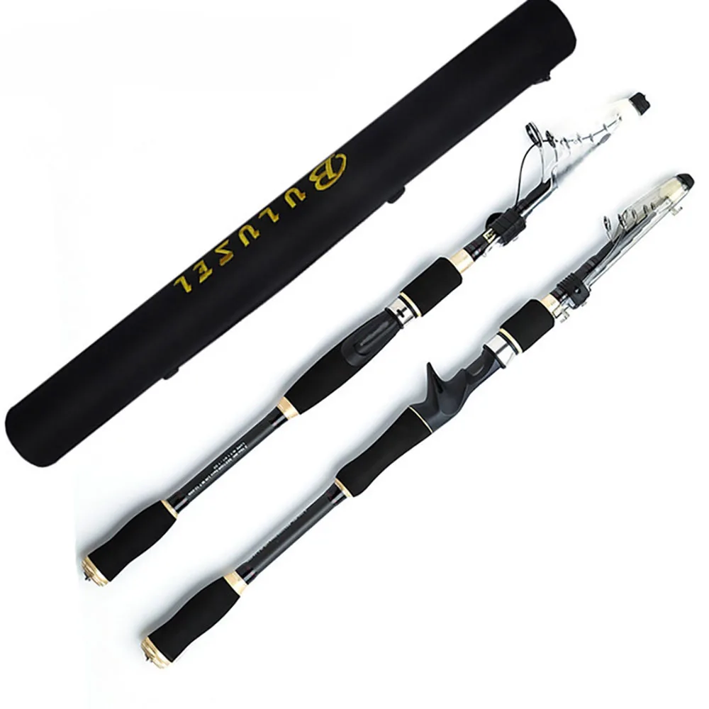 

Travel Carbon Fishing Rod Telescopic 1.8m-3.6m MH Power 1/8-1OZ 12-25 LBS Spinning Casting Tackle Set