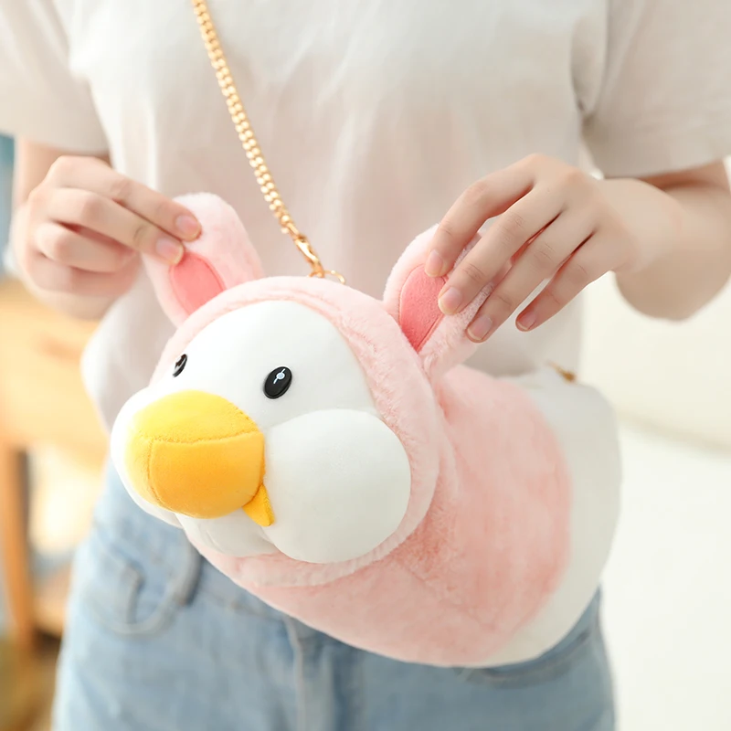 

Soft Plush Unicorn Crossbody Bag Kawaii Duck Bag Animal Girls School Bag Shape Shoulder Bags Backpack Women Plush Wallet