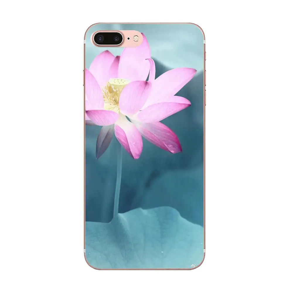 Прозрачный мягкий чехол-сумка Beauty Lotus для Huawei Honor Mate 7 7A 8 9 10 20 V8 V9 V10 V30 P40 G Lite Play Mini Pro P