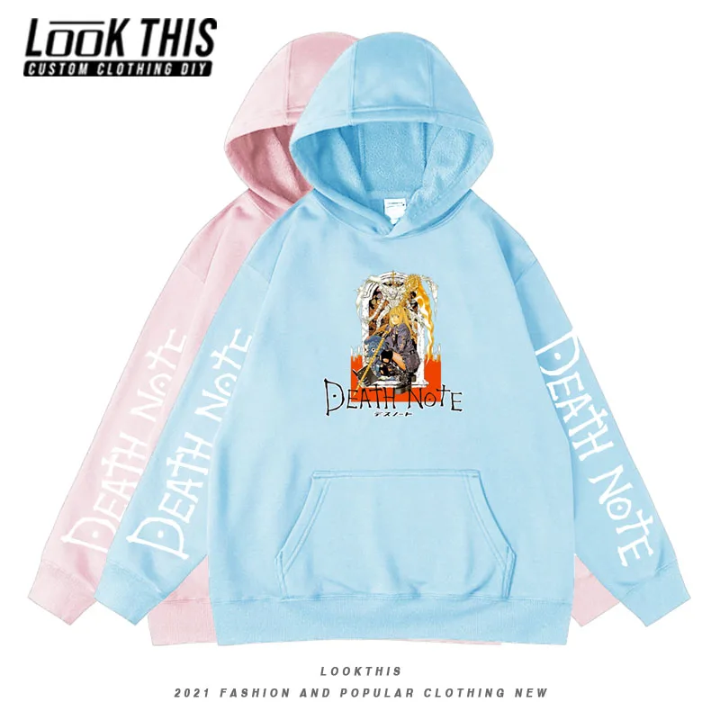 

Death Note Men's Sweatshirts Anime Hoody Clothes Boy Streetwear Long Sleeve Tops Hot Sale Gothic Casual Male Oversized Hoodie