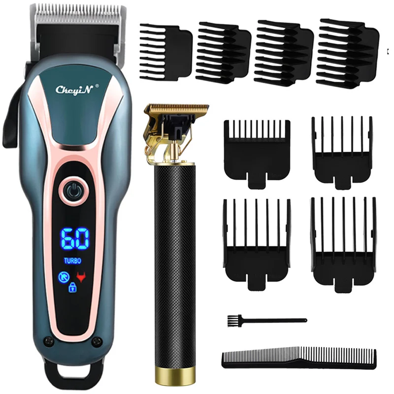 

Professional Hair Clipper Men's Barber Rechargeable Finish Cutting Machine T9 Blade Beard Trimmer Electric Haircut