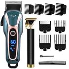 Машинка для стрижки волос T9 аккумуляторная с лезвиями для бороды