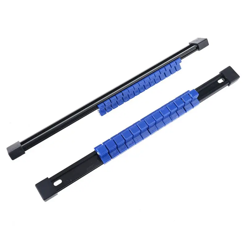 

6pcs 1/4 3/8 1/2 Inch Plastic Socket Organizer Sliding Holder Rail Rack Tool Y5JA