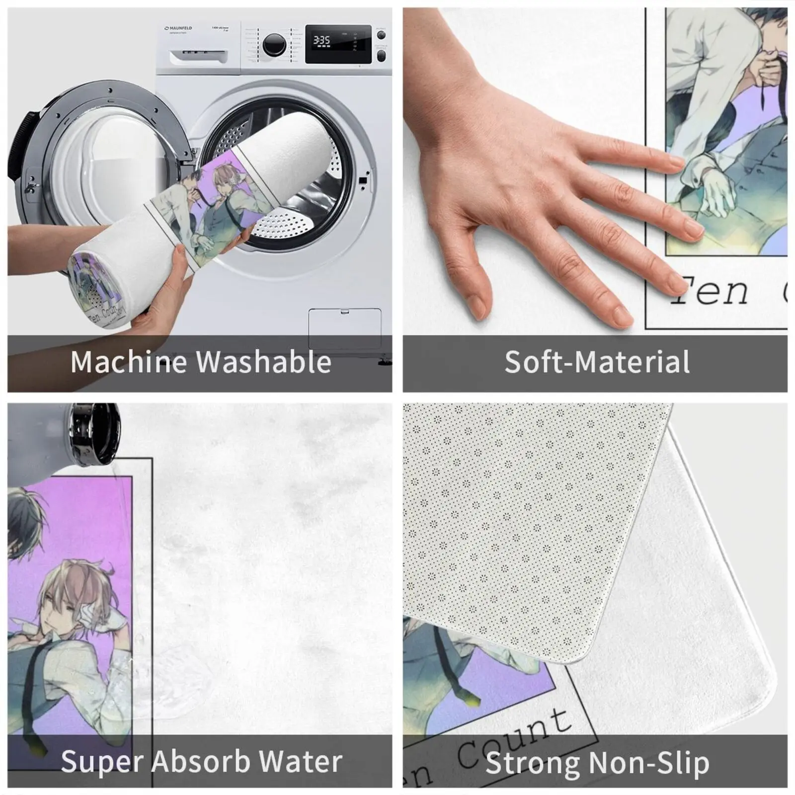 Коврик для влюбленных манги мягкая нескользящая подкладка из 10 предметов аниме
