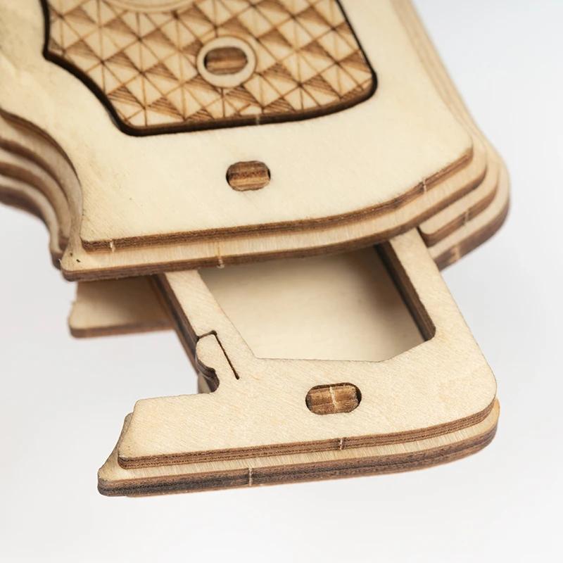 Robotime 3D деревянная головоломка Резиновая лента оружие Защита справедливости