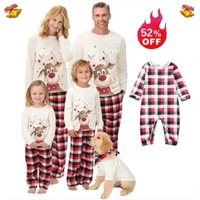 xmas family christmas matching pajamas set sleepwear 2pcs sets toppants men women kids baby family matching clothes outfits