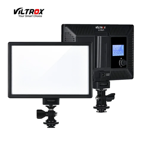 VILTROX L116T Câmera LED VÍDEO LUZ LIGHT SOLIGE LIGHT LUZ BILOR DIMMÁVEL Slim com carregador de bateria para Canon Nikon Show Live