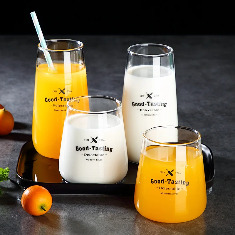 Glass Woman Flower Receptacle Ins Wind Transparent High Temperature Resistance Teacup Will Capacity Milk Cup Drinks Male | Дом и сад