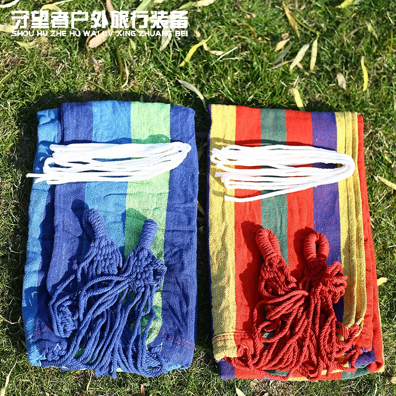 

Hot Selling Outdoor Single Canvas Hammock Double Indoor Balcony Hammock Hammock Chair Dormitory Swing Manufacturer Load 200kg