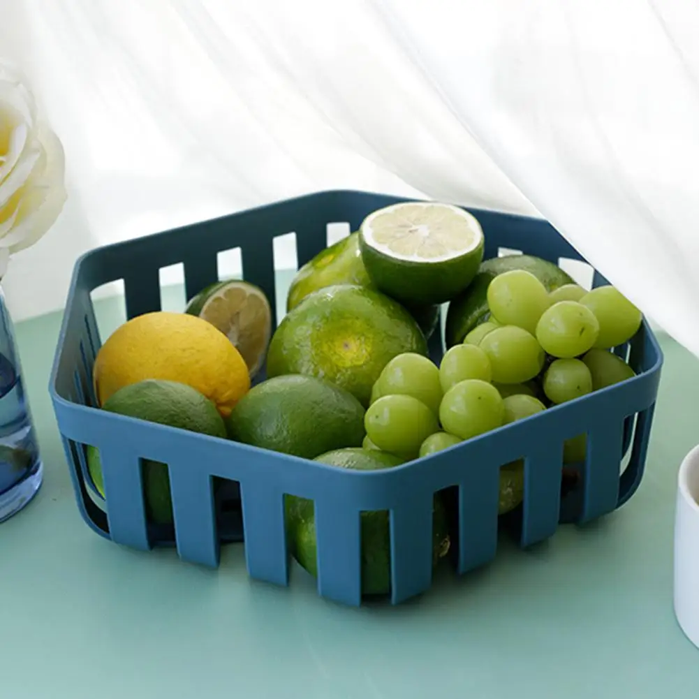 

Plastic Hollow Fruit Basket Drain Household Snacks Fruit Storage Basket Kitchen Sink Vegetable Basket Storage Holder Organizer
