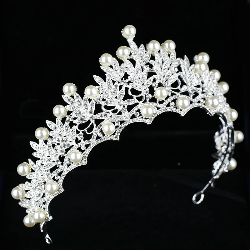 AiliBride Роскошная тиара с искусственным жемчугом серебряного цвета Корона для