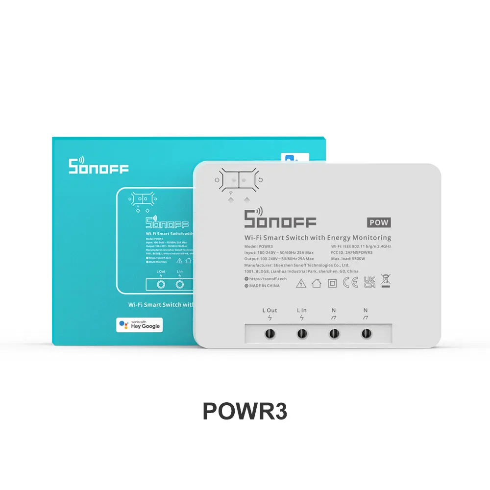 

SONOFF POW R3 25A умный выключатель
