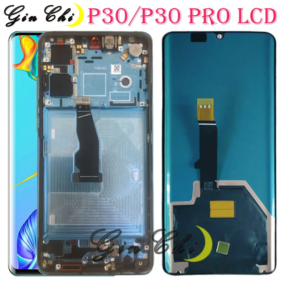 ЖК дисплей с рамкой для Huawei P30 дигитайзер сенсорного экрана pro дигитайзером