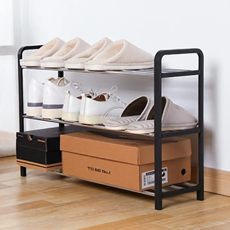 

New 3 Tiers Plastic Shoe Rack Storage Stand Shelf Holder Unit Black Light holder