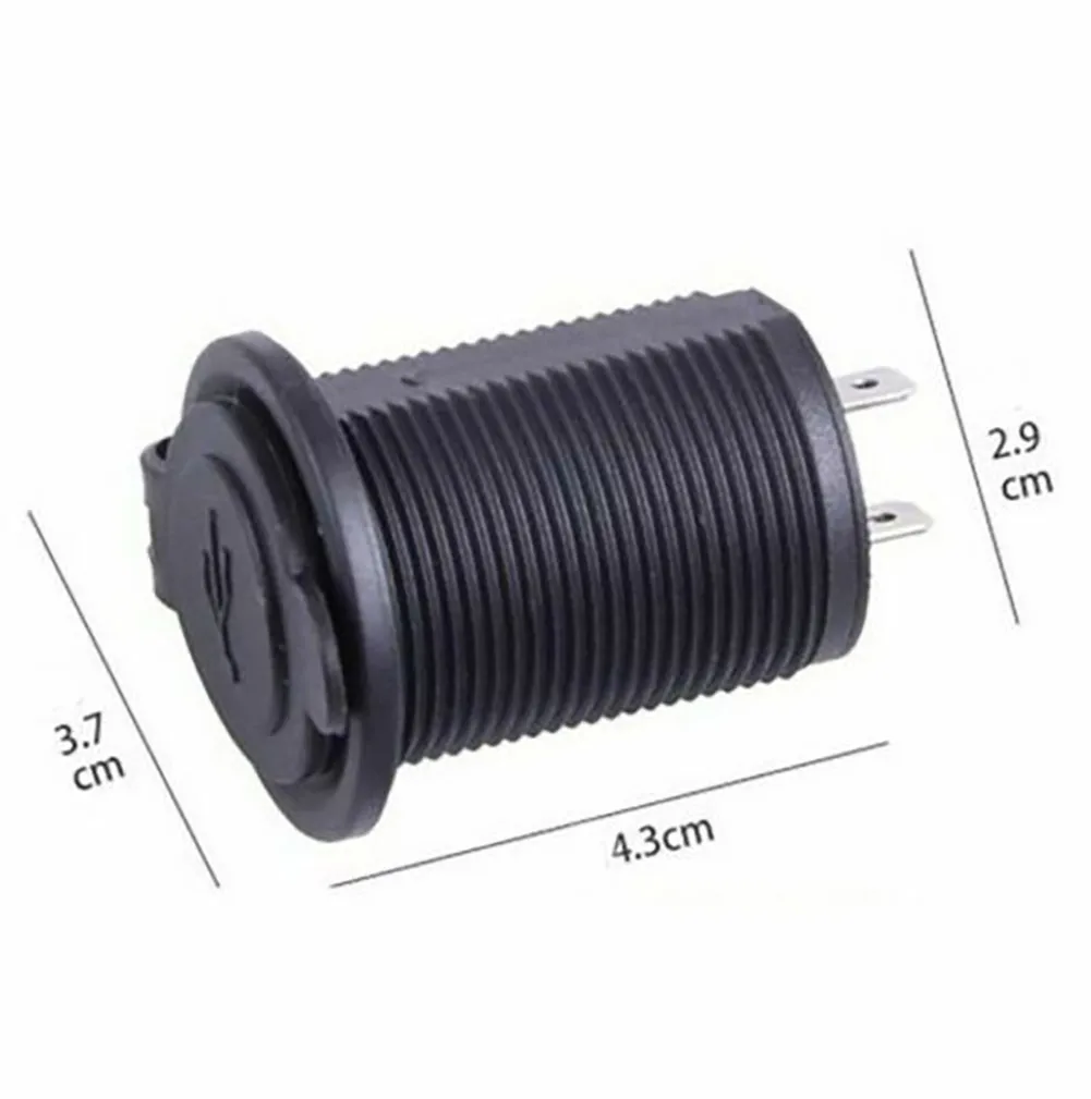 

Universal Motorcycle Power Cigarette Replacement Socket 12V Adapter Black