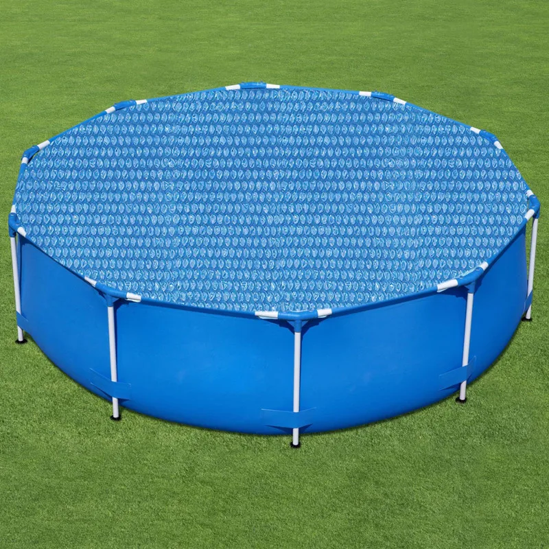 Round Pool Cover Swimming Pool Heat Preservation Cover Solar Tarpaulin Rainproof Dust Cover UV Resistant Pool Accessories New