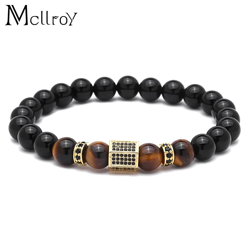 Mcllroy Anchor Tube Браслеты с кубическим цирконием геометрические шестиугольные