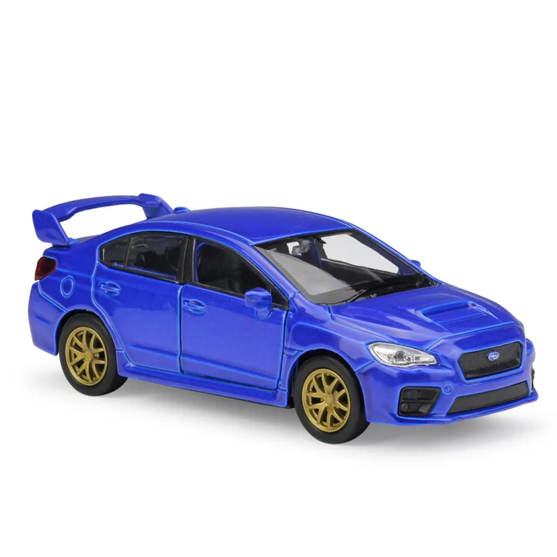 Модель автомобиля Welly в оригинальной коробке синяя литая модель Subaru WRX STI Impreza
