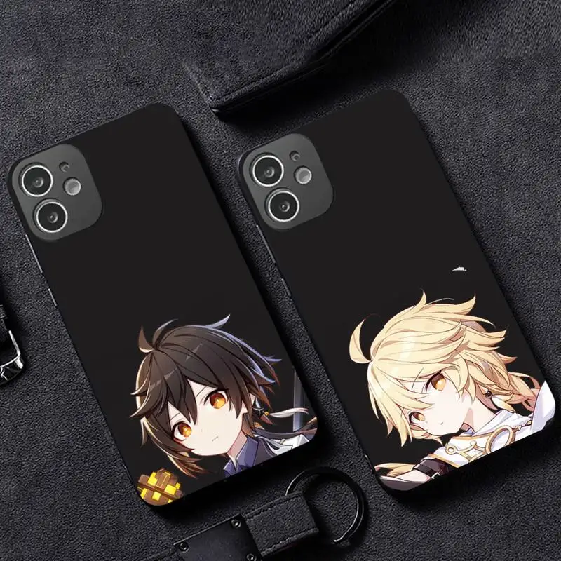 

Genshin impact cute cartoon Phone Case for iPhone 12 11 mini pro XS MAX XR 8 7 6 6S Plus X 5S SE 2020