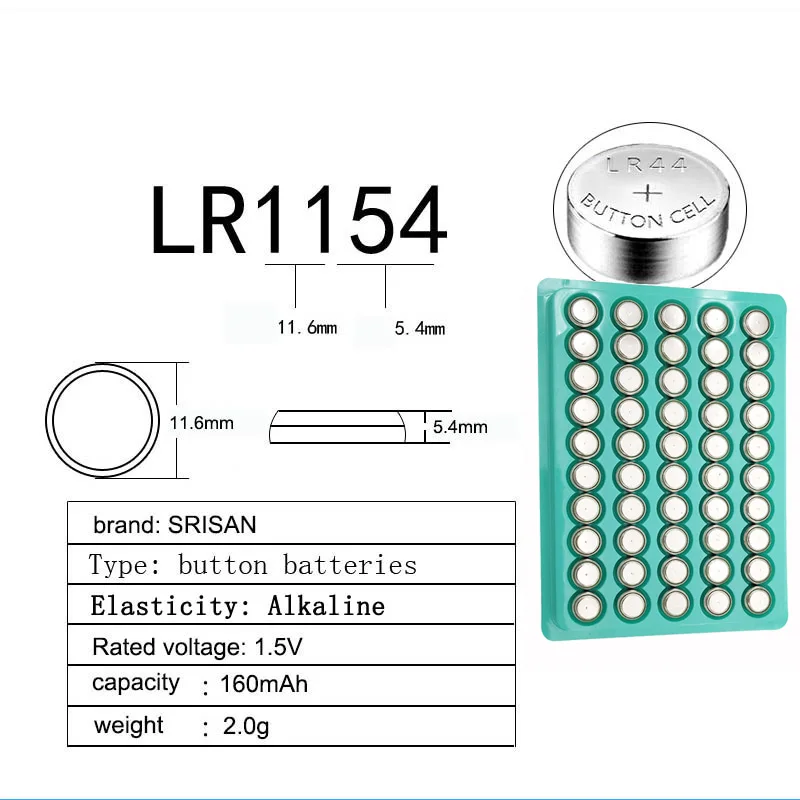100 шт./MJKAA AG13 LR44 1 5 В кнопка батареи SR44SW SP76 L1154 RW82 RW42 Vlr44 357a A76 игрушка на