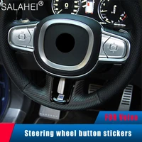 2 pcsset abs car steering wheel button switch trim cover stickers for volvo s90 xc60 xc90 auto interior decoration accessories