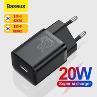 baseus 20w pd super si usb c charger for iphone 12 pro max support qc3 0 fast charging portable phone charger for ip 11 pro max