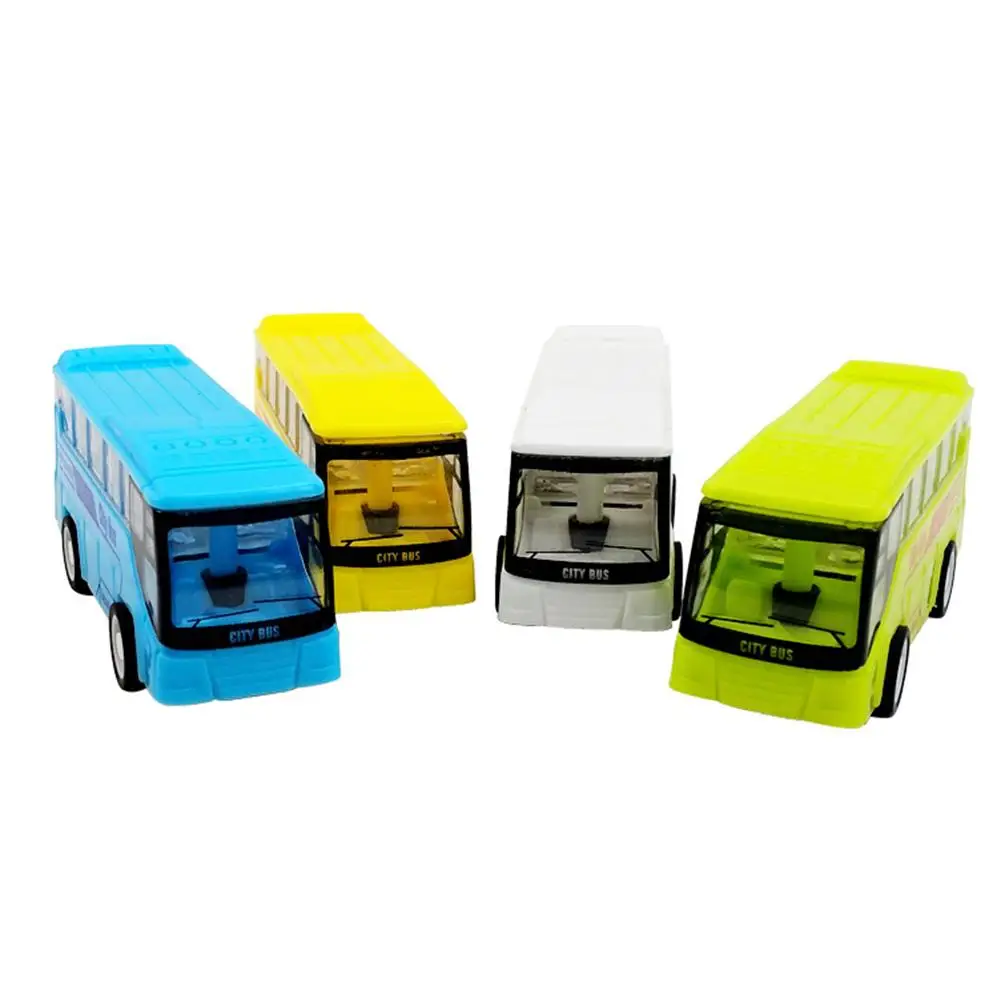 Мультипликационный мини автобус такси симуляция тянущийся модель детские