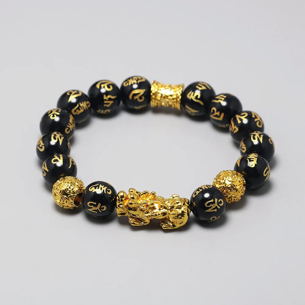 Браслет с натуральным камнем и бусинами мантра для мужчин женщин браслет OM Alluvial