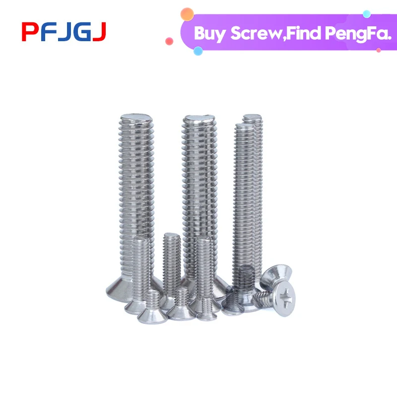 Винт Peng Fa GB819 из нержавеющей стали 304 винт с плоской головкой потайной машина