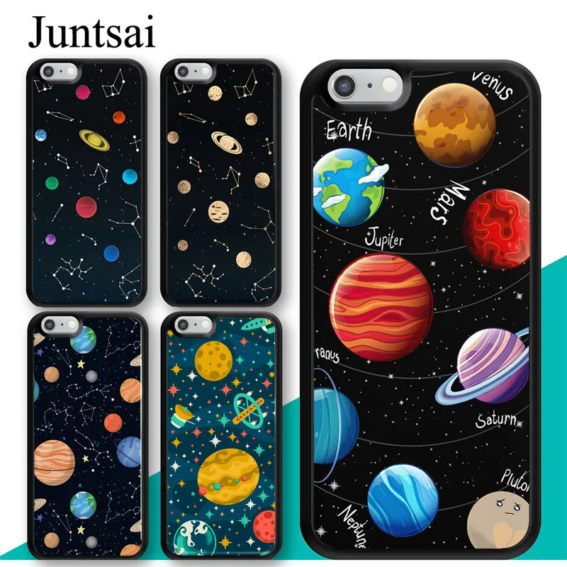 Solar System Planet Constellations Case For iPhone 13 Pro Max 11 12 Mini SE 2020 XR X XS MAX 6S 7 8 Plus Back Cover Shell