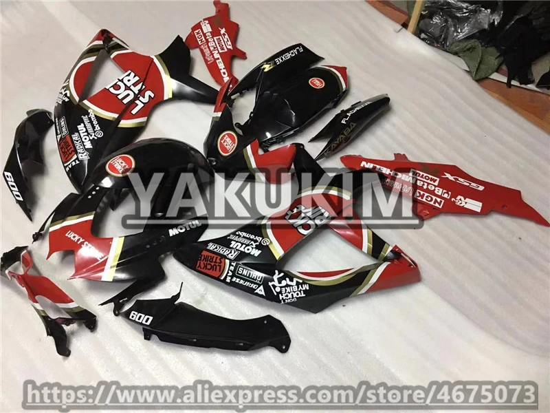 YAKUKIM ABS Инжекционный обтекатель наборы для GSXR600 GSXR750 2008 2009 2010 Корпус мотоцикла GSXR 600
