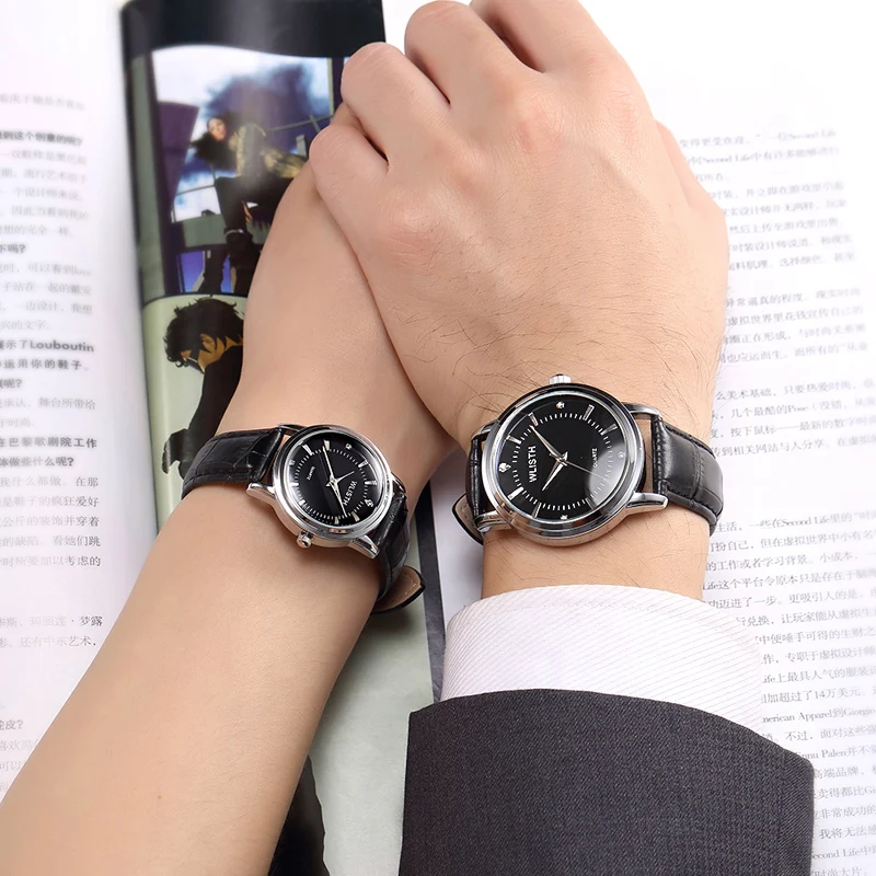

Couple Watches Women Mens Watch Casual Brown Leather Strap Couple Watches best choice for the Lover Clock reloj mujer